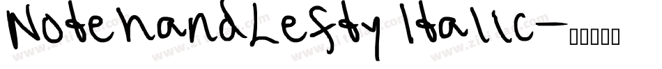 NotehandLefty Italic字体转换